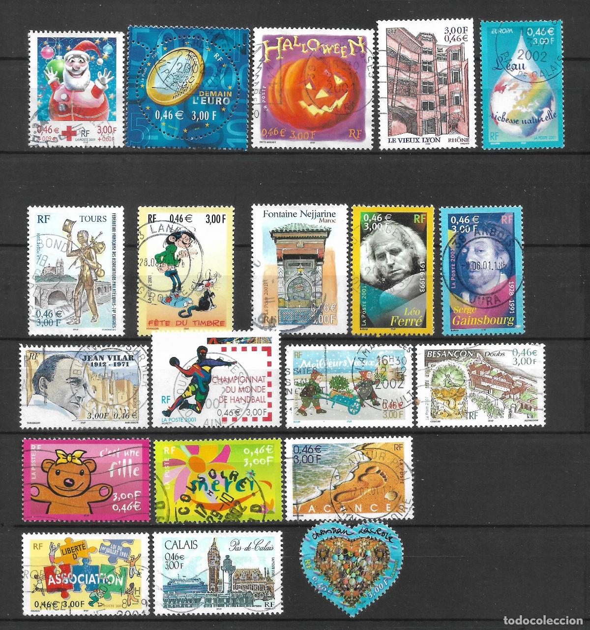 Sellos: francia a&ntilde;o 2001 lote 20 sellos usado - 4/50