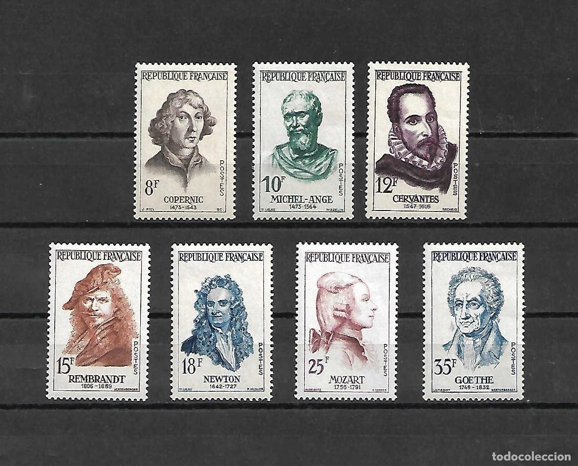 Sellos: Celebridades extrangeras. Francia. Sellos a&ntilde;o 1957 Yvert 10,50 &euro;