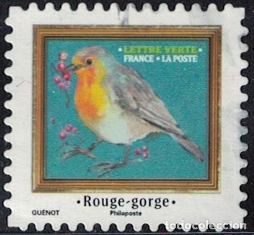 Sellos: Francia 2025 Oblit&eacute;r&eacute; Used M&eacute;lodies d'Oiseaux Rouge Gorge Y&T FR 2533 SU