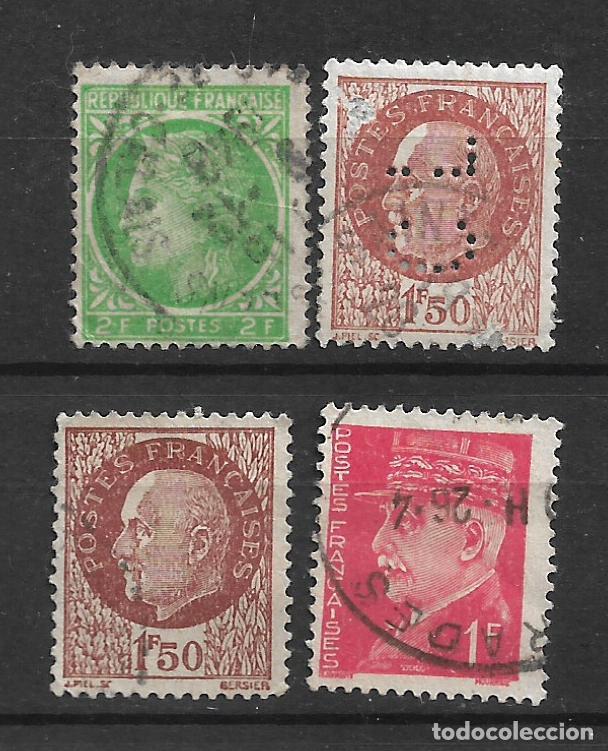 Sellos: francia 1941-46 scott 437+440+536 usado - 11/17