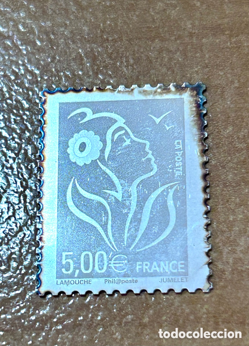 Sellos: Sello Francia 2006 - Marianne de Lamouche de Plata Maciza 999&permil;, 5&euro; Autoadhesivo