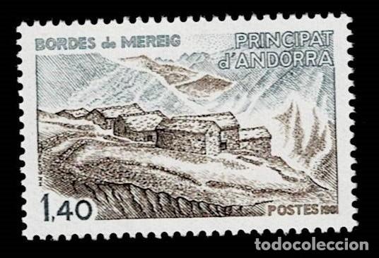 Sellos: Andorra Francesa ARQUITECTURA Edifil n&ordm; 312 Sin fijasellos