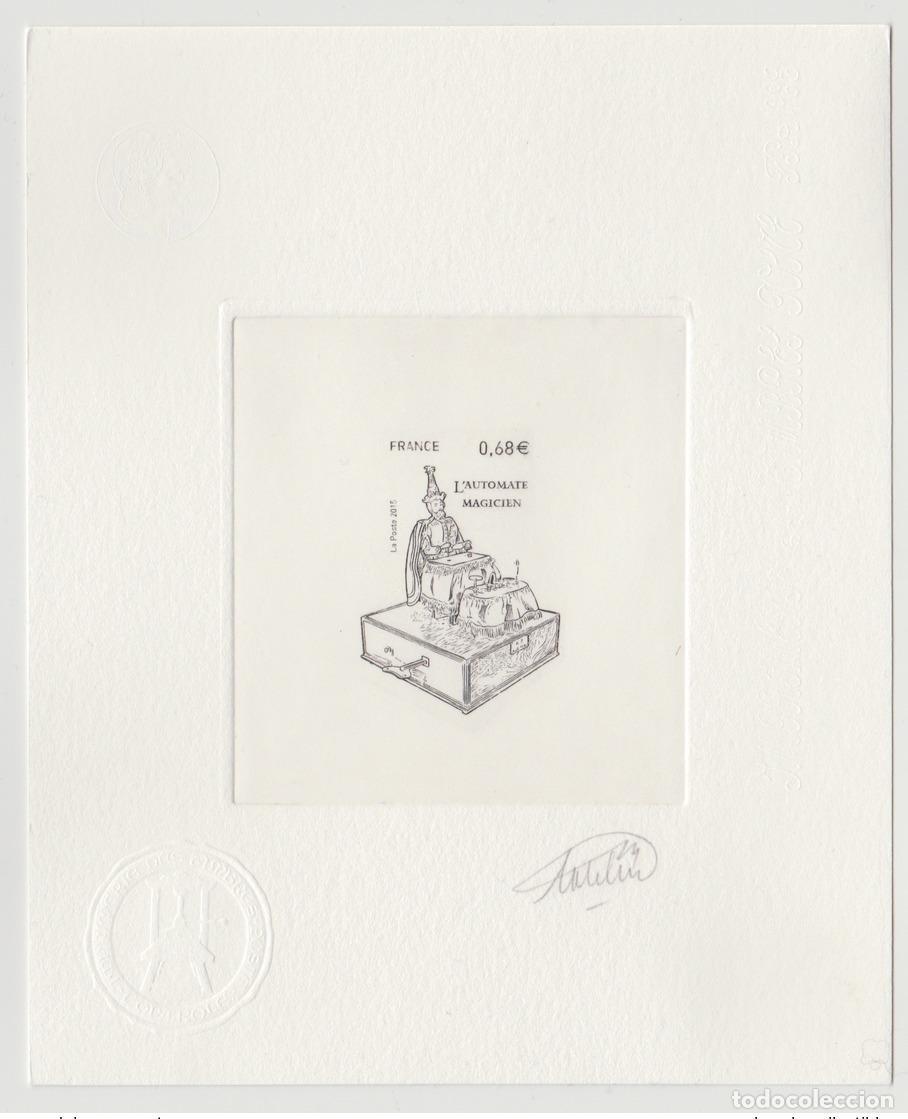 Sellos: Francia 2015 YT Artist proof The Music Boxes L'Automaton magicien noir