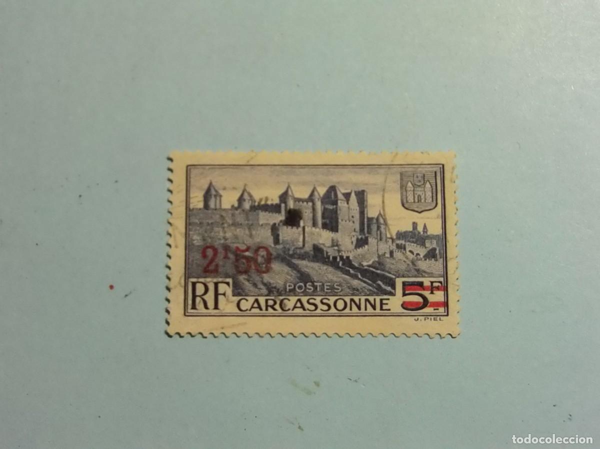Selos: FRANCIA 1941 - CASTILLO DE CARCASSONNE - SOBRECARGA 2,50 F.