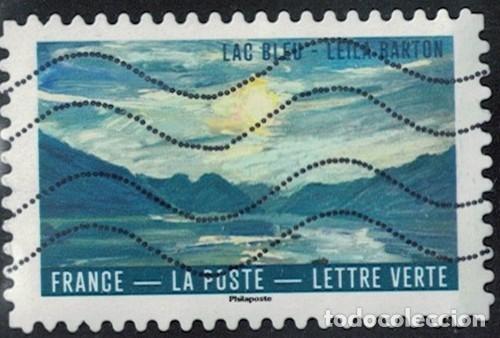 Sellos: France 2026 Oblit&eacute;r&eacute; Used Le Bleu dans l'Art Lac Bleu Leila Barton Y&T FR2665