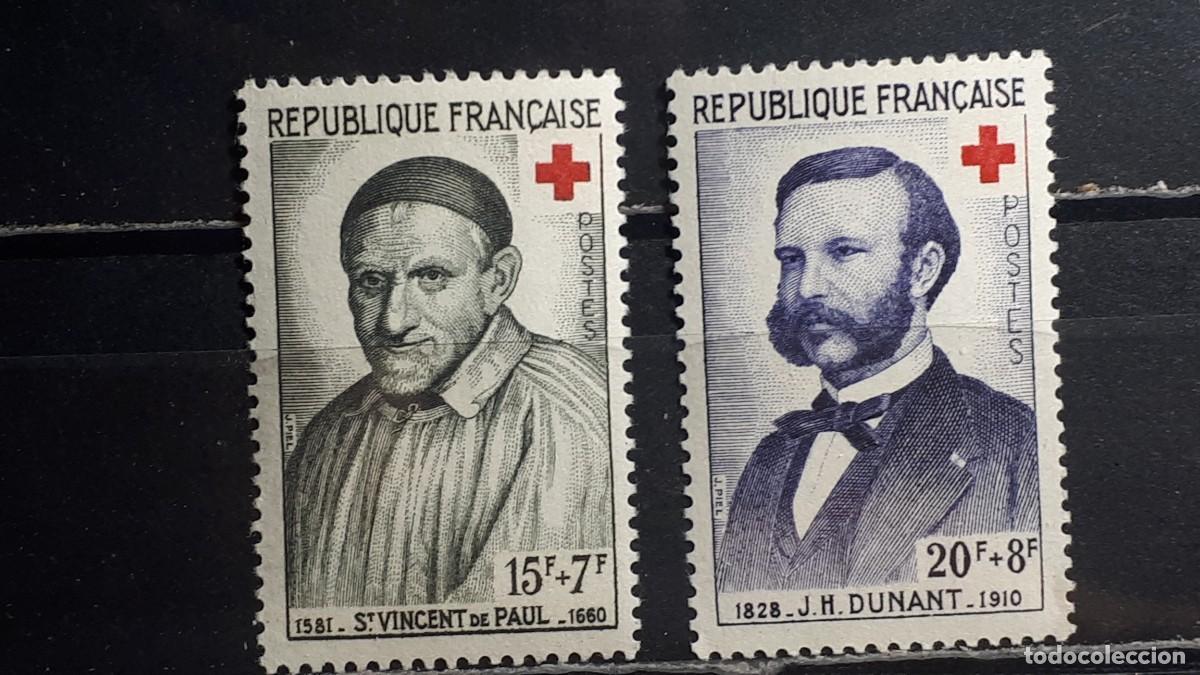 Sellos: FRANCIA. A&Ntilde;O 1958. **. YVERT 1187/8