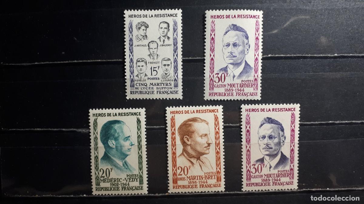 Sellos: FRANCIA. A&Ntilde;O 1959. **. YVERT 1198/202