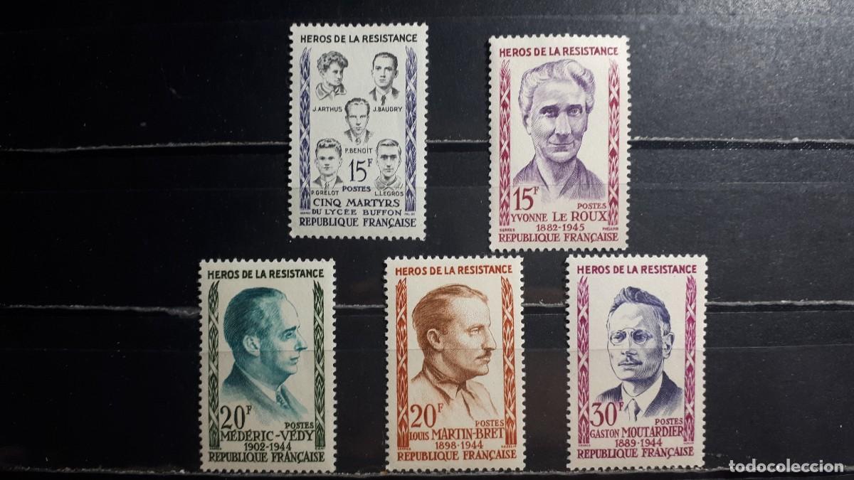 Sellos: FRANCIA. A&Ntilde;O 1959. **. YVERT 1198/202