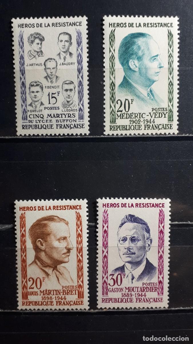 Sellos: FRANCIA. A&Ntilde;O 1959. **. YVERT 1198/202. Falta 1199