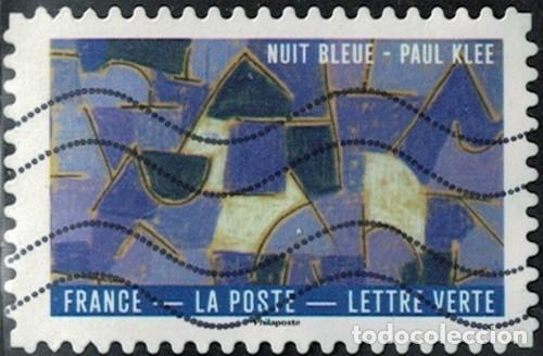 Sellos: Francia 2026 Oblit&eacute;r&eacute; Used Le Bleu dans l'Art Nuit bleue Paul Klee Y&T FR 2662