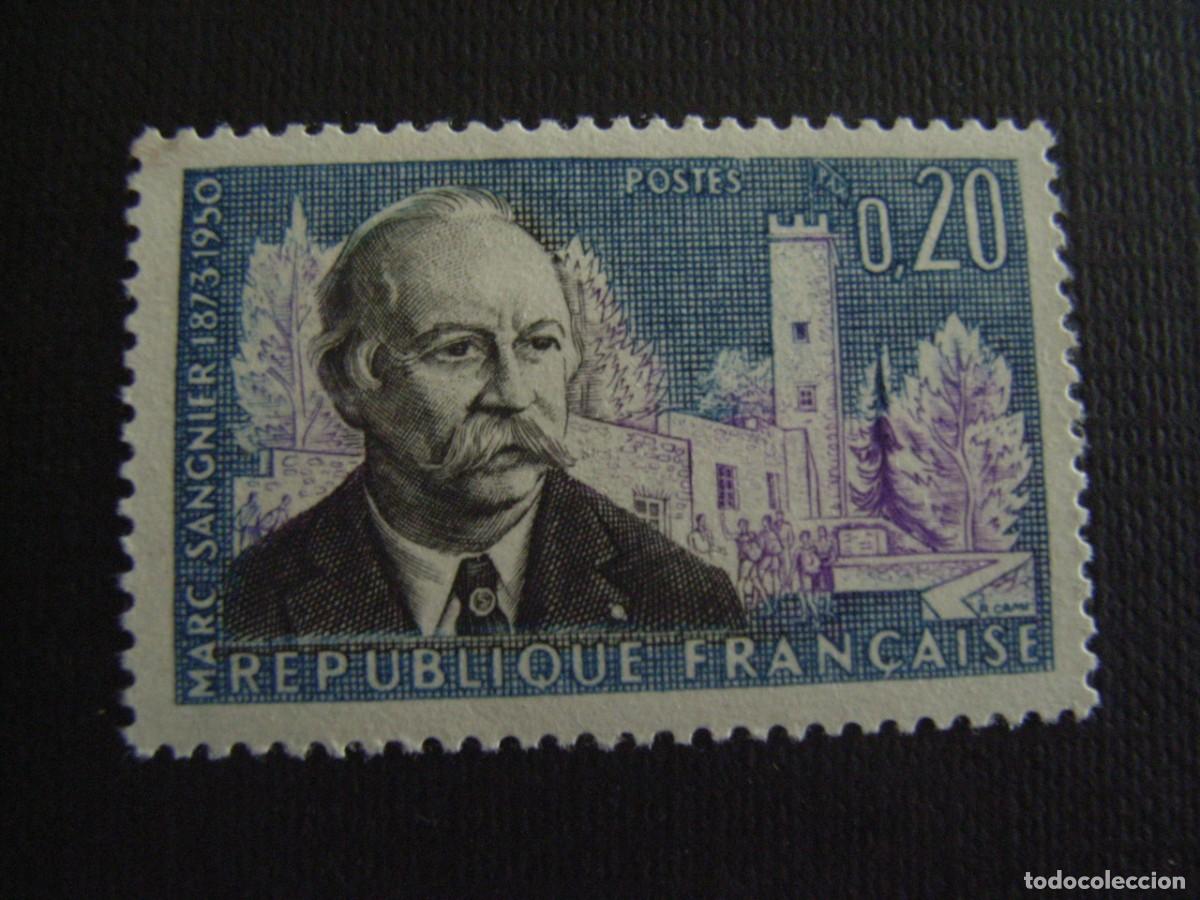 Sellos: FRANCIA N&ordm; YVERT 1271** A&Ntilde;O 1960. 10 ANIVERSARIO MUERTE DE MARC SANGNIER SELLO CON CHARNELA