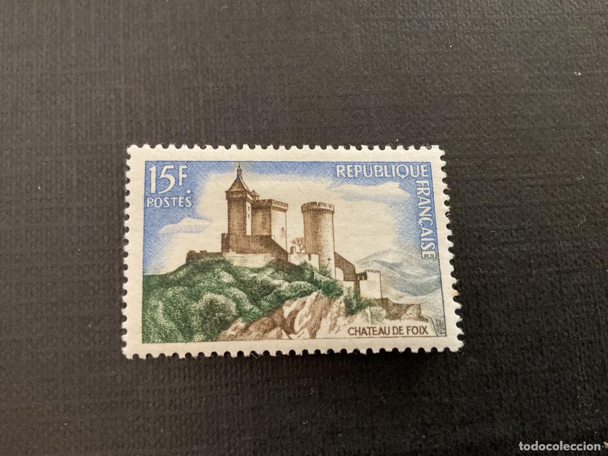Sellos: FRANCIA N&ordm; YVERT 1175** A&Ntilde;O 1958. CASTILLO DE FOIX. SELLO CON CHARNELA