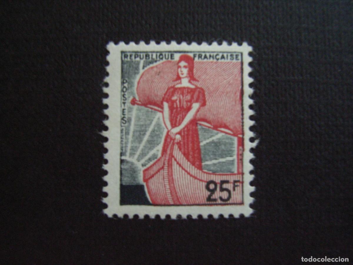 Sellos: FRANCIA N&ordm; YVERT 1216** A&Ntilde;O 1959. MARIANA EN LA NAVE. CON CHARNELA
