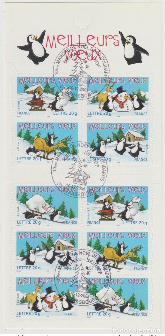 Sellos: Folleto BC3853 Best Wishes 2005 (Francia 10&ordm; mercado navide&ntilde;o de Estrasburgo