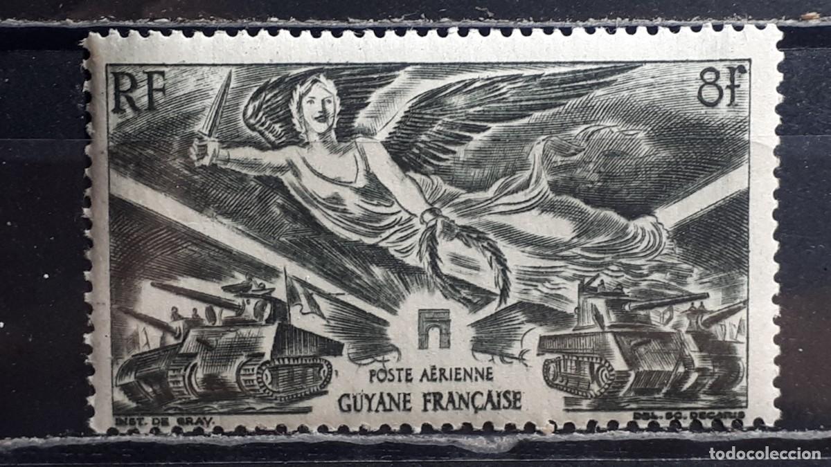 Sellos: GUYANA. A&Ntilde;O 1946. **. YVERT A&eacute;reo 28
