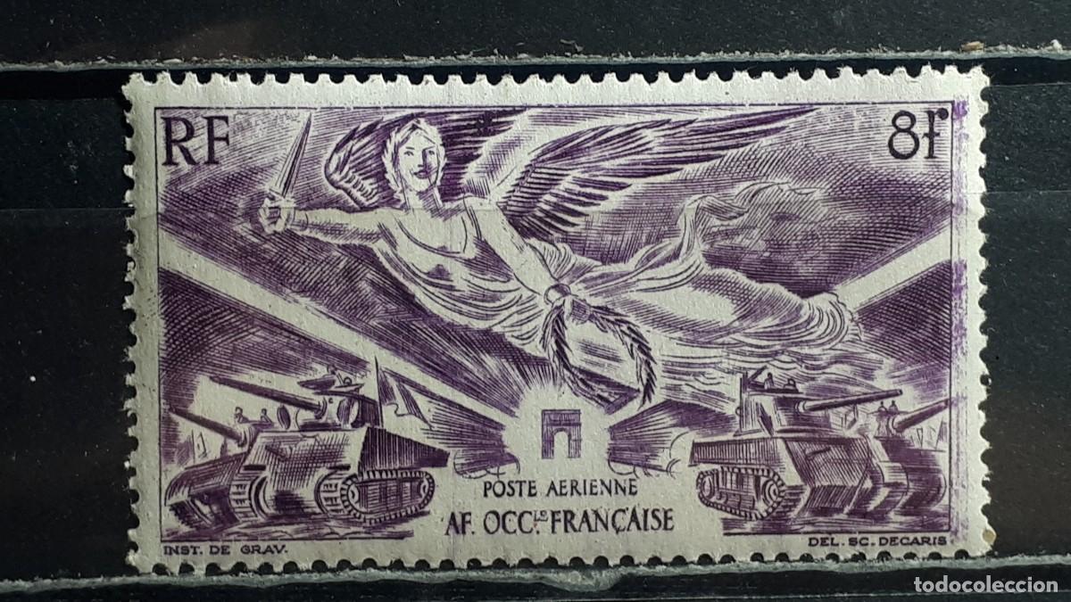Sellos: AFRICA OCCIDENTAL FRANCESA. A&Ntilde;O 1946. **. YVERT A&eacute;reo 4
