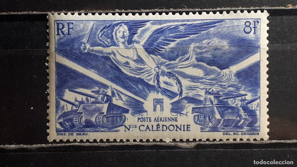 Sellos: NUEVA CALEDONIA. A&Ntilde;O 1946. **. YVERT A&eacute;reo 54