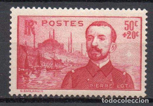 Sellos: FRANCIA A&Ntilde;O 1937 YV 353* (MVLH) PRO FONDOS PARA CONSTRUCCI&Oacute;N DEL MONUMENTO A PIERRE LOTI PERSONAJES