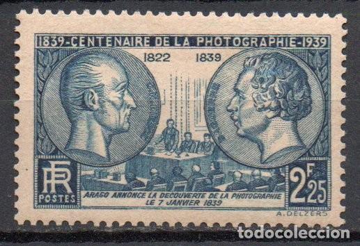 Sellos: FRANCIA A&Ntilde;O 1939 YV 427* (MVLH) CENTENARIO DE LA FOTOGRAF&Iacute;A PERSONAJES