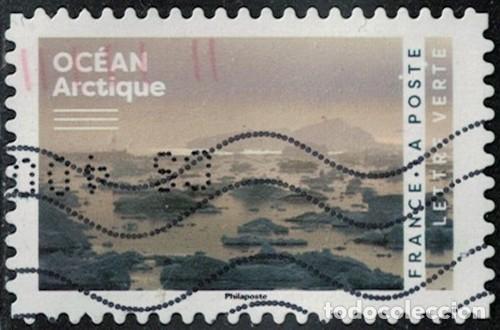 Sellos: Francia 2025 Oblit&eacute;r&eacute; Used Oc&eacute;ans Oc&eacute;an Arctique haut du carnet Y&T FR 2596 SU
