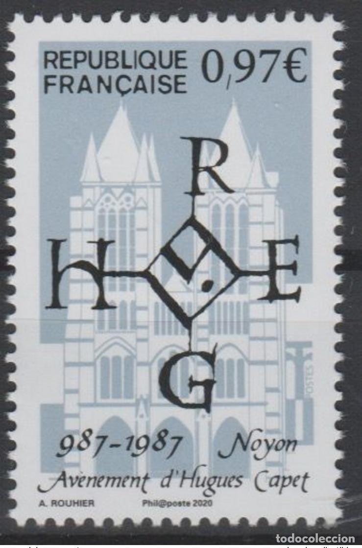 Sellos: Francia 2020 Hugues Capet Noyon 987 50 a&ntilde;os grabados en la historia 24100 ex **