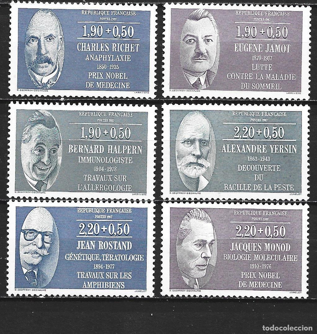 Sellos: FRANCIA YVERT NUM. 2454/2459 SERIE COMPLETA NUEVA SIN GOMA