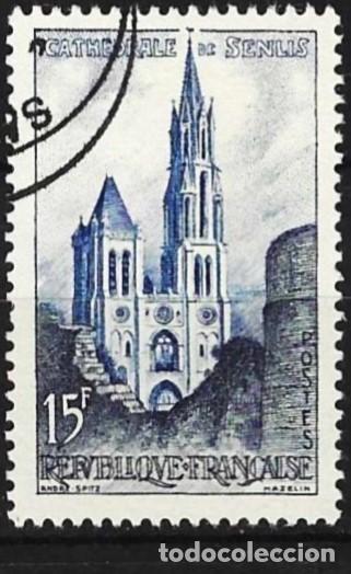 Sellos: Francia 1958 - Mi 1201 - YT 1165 - Catedral de Senlis