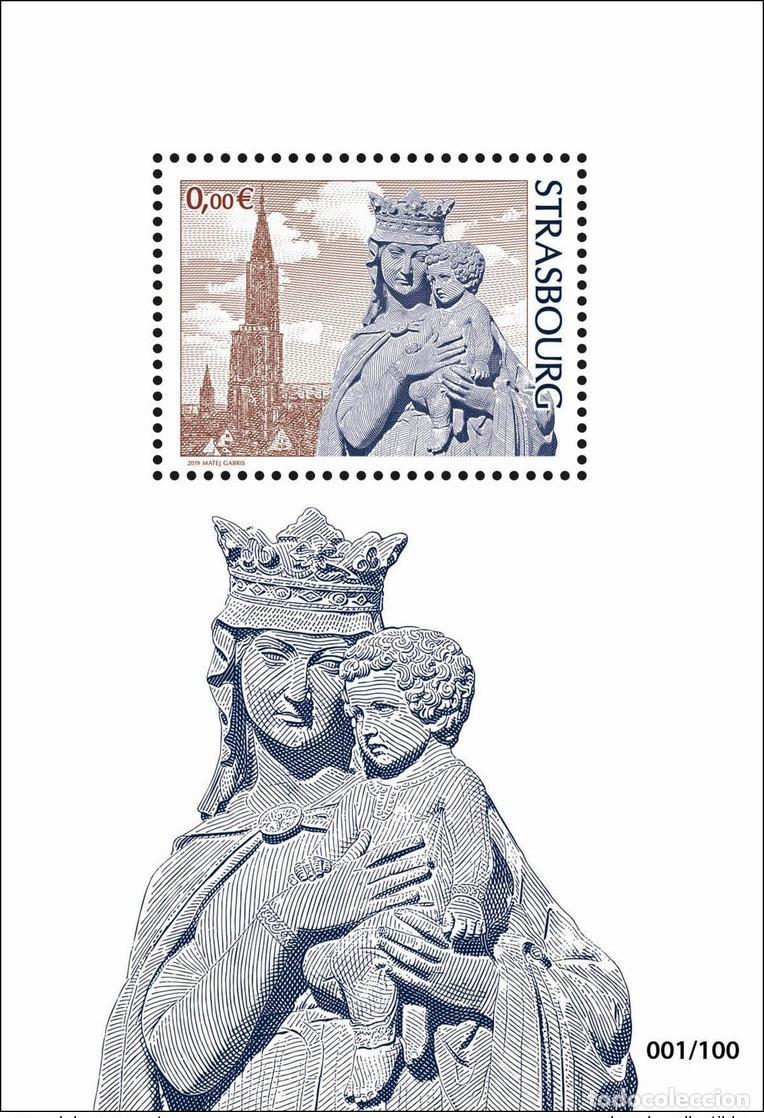 Sellos: Francia 2019 - Bloque 0&euro; 'ESTRASBURGO' Catedral Religi&oacute;n Matej Gabris