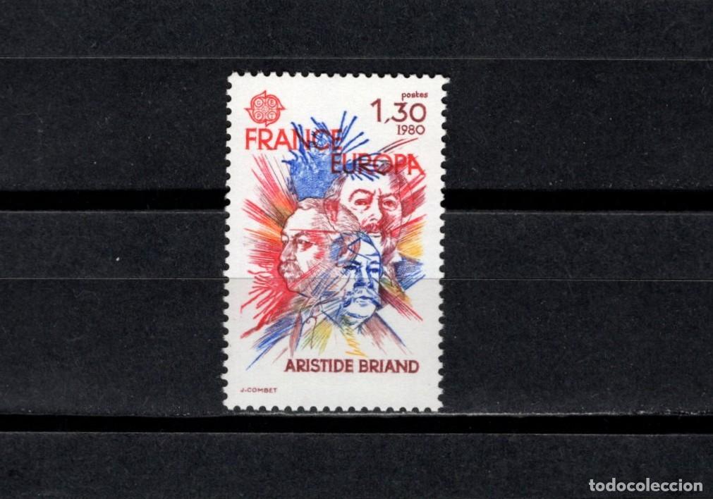 Sellos: Sello nuevo. Aristide Briand. Sello de 1,30 francos. Abril de 1980. Yvert 2085.
