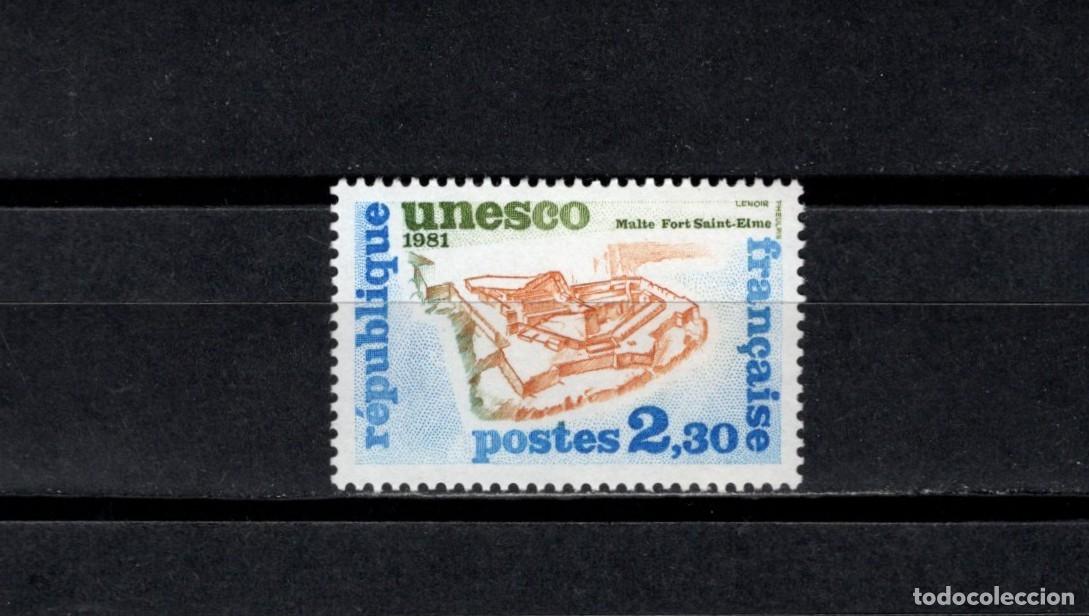 Sellos: Sello nuevo. Unesco. Fort Saint-Elme. Malta. Sello 2,30 francos. Diciembre 1981. Yvert S70.