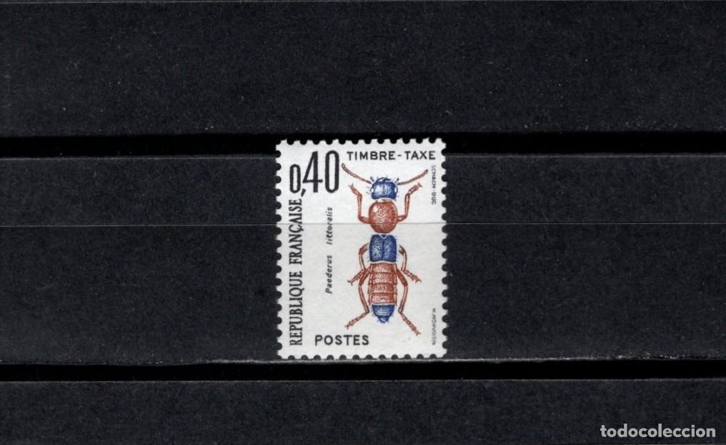 Sellos: Sello nuevo. escarabajo de ribera. Sello de 0,40 francos. Enero de 1982. Yvert T110.