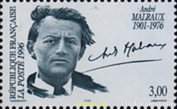 Sellos: 124422 MNH FRANCIA 1996 20 ANIVERSARIO DE LA MUERTE DE ANDRE MALRAUX