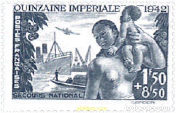 Sellos: 247140 HINGED FRANCIA 1942 A BENEFICIO DEL COMITE DE PROPAGANDA DE LA QUINCENA IMPERIAL