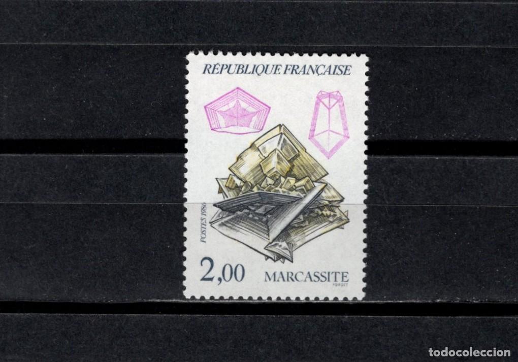 Sellos: Sello nuevo. Minerales. Marcasita. Sello de 2 francos. Septiembre 1986. Yert 2429.