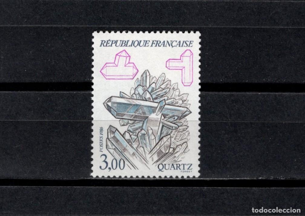 Sellos: Sello nuevo. Minerales. Cuarzo. Sello de 3 francos. Septiembre de 1986. Yvert 2430.