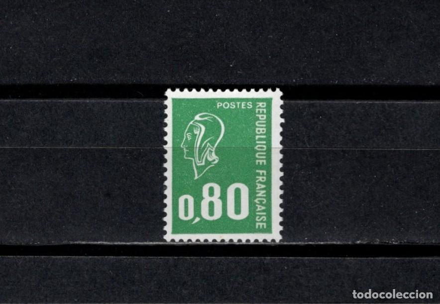 Sellos: Sello nuevo. Marianne de B&eacute;quet. Sello de 0.80 francos verde. 1976. Yvert 1891.