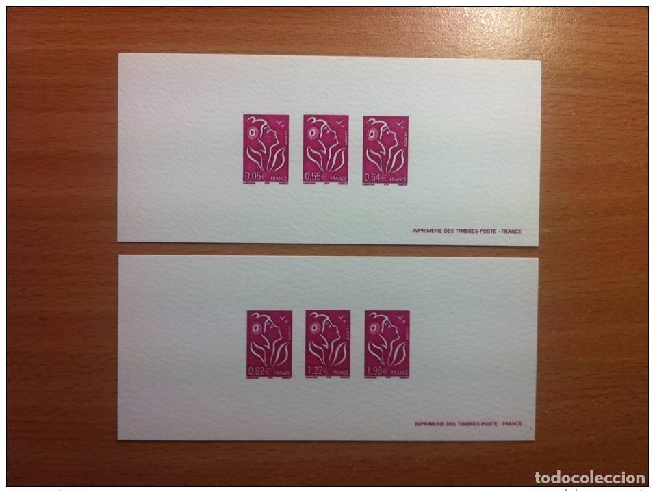 Sellos: FRANCIA 2005 - GRABADOS 2 VECES MARIANNE DE LAMOUCHE 3754 a 3759 en ROSA