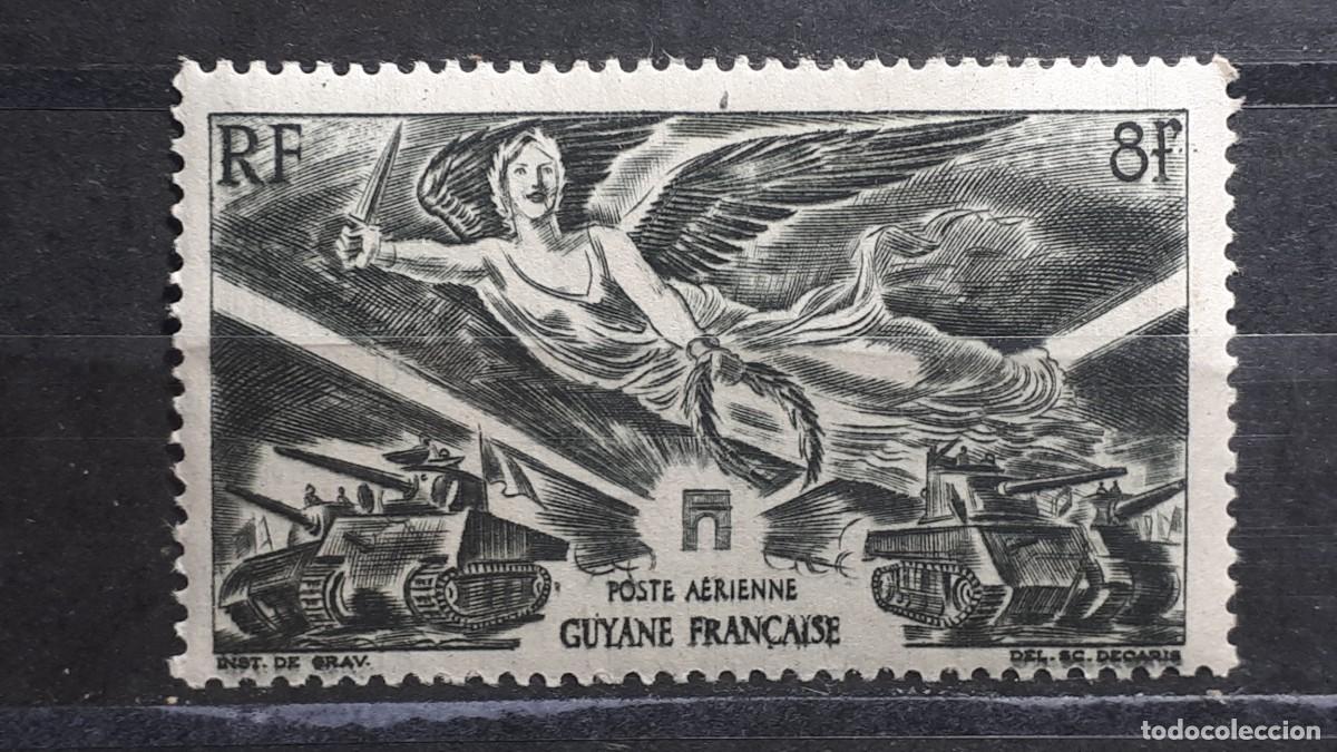 Sellos: GUYANA. A&Ntilde;O 1946. **. YVERT A&eacute;reo 28
