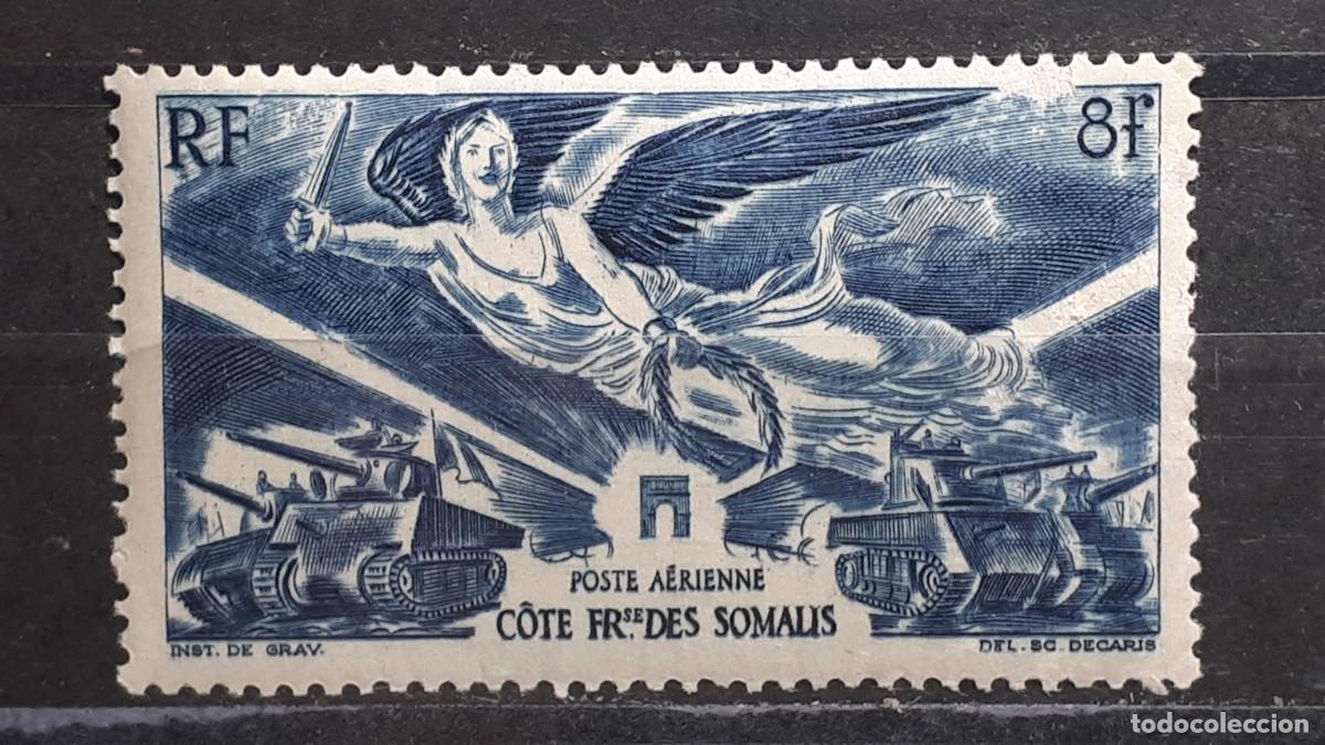 Sellos: SOMALIA FRANCESA. A&Ntilde;O 1946. **. YVERT A&eacute;reo 13