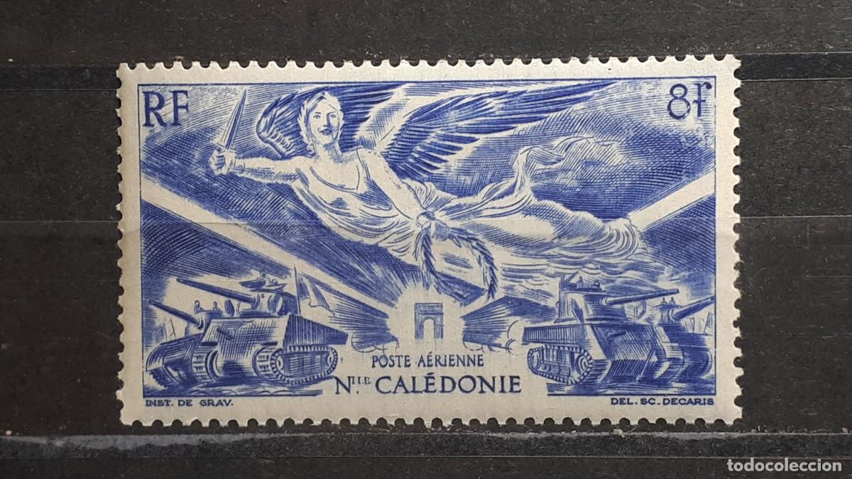 Sellos: NUEVA CALEDONIA. A&Ntilde;O 1946. **. YVERT A&eacute;reo 54