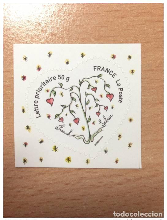Sellos: FRANCE 2008 AUTOADHESIVA COEUR SORBIER LETTRE 50gr N&deg;149