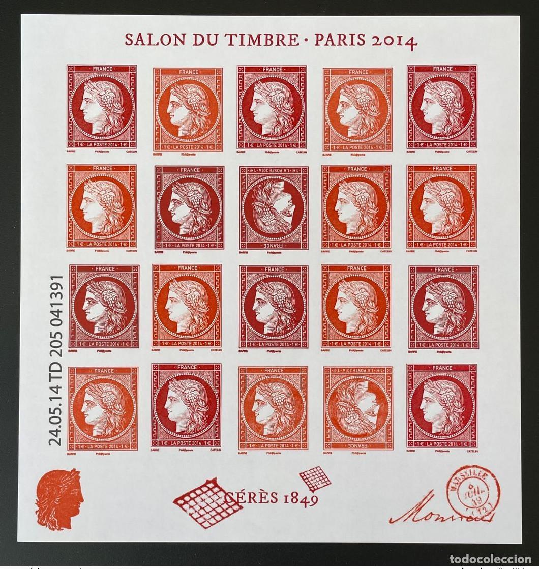 Sellos: Francia 2014 - YT F4871 Hoja variada Impresi&oacute;n offset C&eacute;r&egrave;s 1849 Barre
