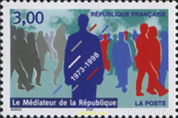 Sellos: 124578 MNH FRANCIA 1998 25 ANIVERSARIO DE LA FUNCION DE MEDIADOR DE LA REPUBLICA