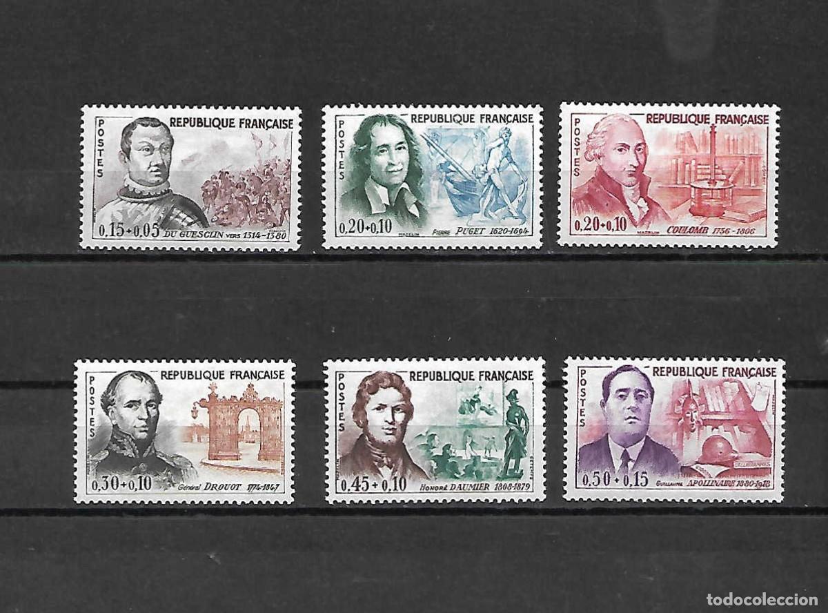 Sellos: Sellos de CELEBRIDADES de Francia. a&ntilde;o 1961 Yvert 18,00 &euro;