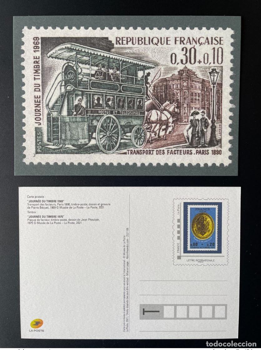 Sellos: Francia 2021: D&iacute;a completo del sello postal 1969 Facturas de transporte 1890