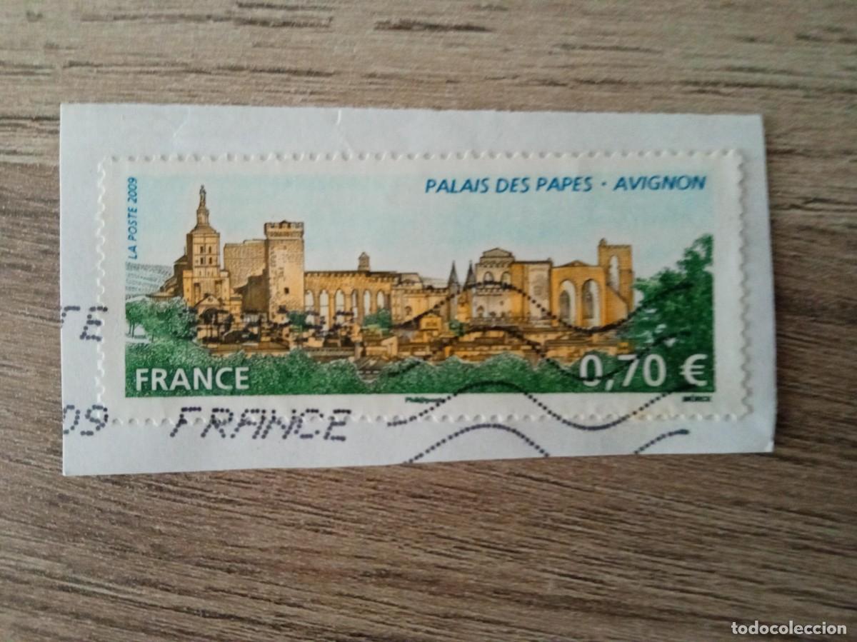 Sellos: SELLO FRANCES, PALAIS DES PAPES, PEGADO Y MATASELLADO
