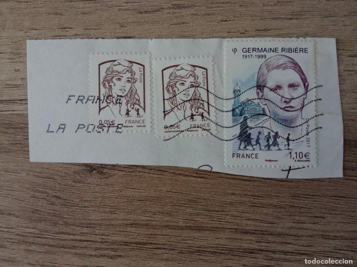 Sellos: 3 SELLOS FRANCESES PEGADOS Y MATASELLADOS