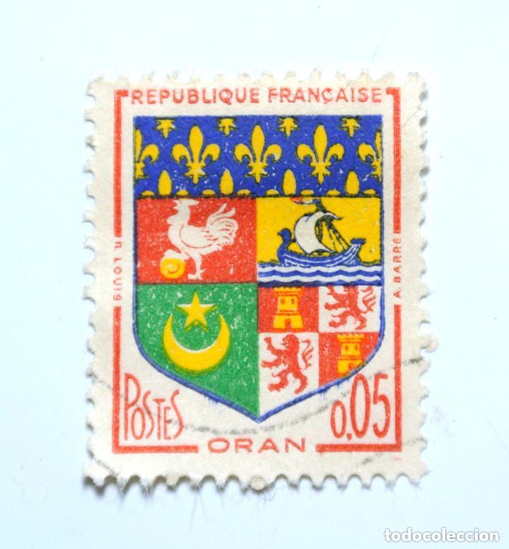 Briefmarken: Sello postal FRANCIA 1960 , 0,05 Franco , Escudo de armas provinciales de Oran