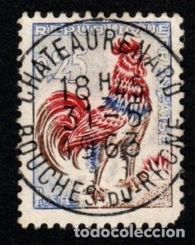 Sellos: Francia. Gallo de Decaris. 1962 YT-1331. Usado