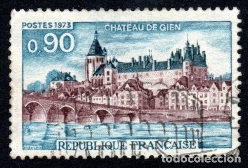 Sellos: Francia. Castillo de Gien. 1973. YT-1758. Usado
